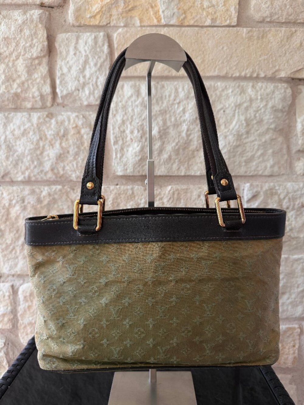 Louis Vuitton Monogram Green Mini Lin Lucille PM